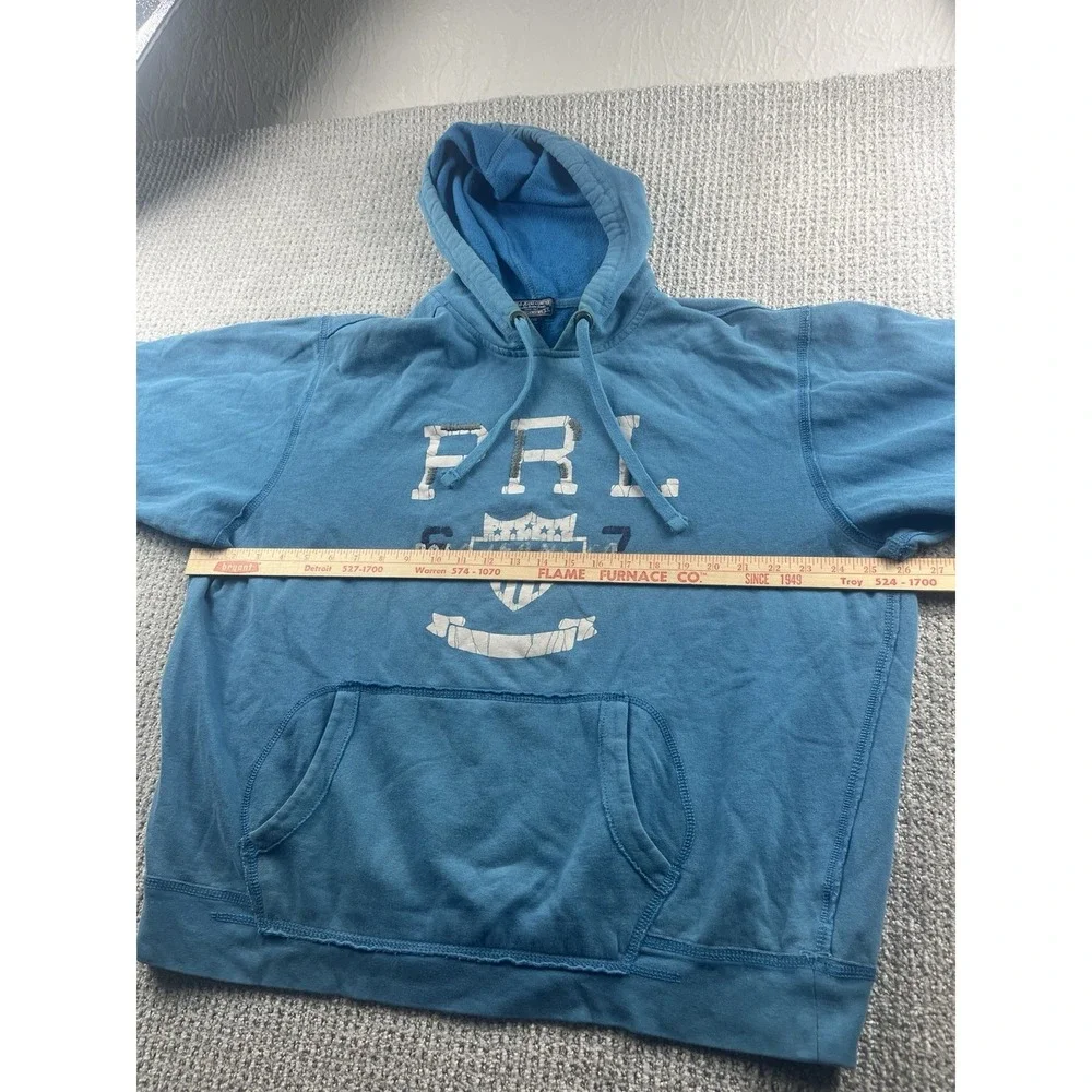 Vintage Polo Ralph Lauren Jean Co Hoodie Sweatshirt Blue Men's XL Boxy Fit